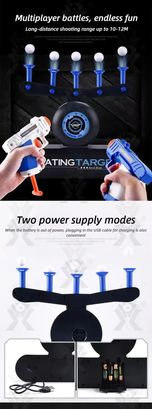 Floating Target Shooting Toy, Foam Ball Launcher Gun (TG1410267) — product detail panel 3
