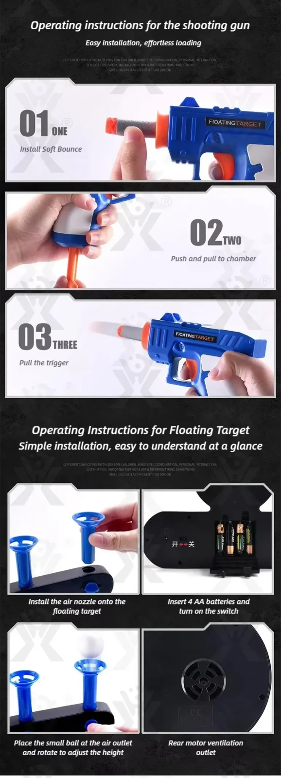 Floating Target Shooting Toy, Foam Ball Launcher Gun (TG1410267) — product detail panel 4