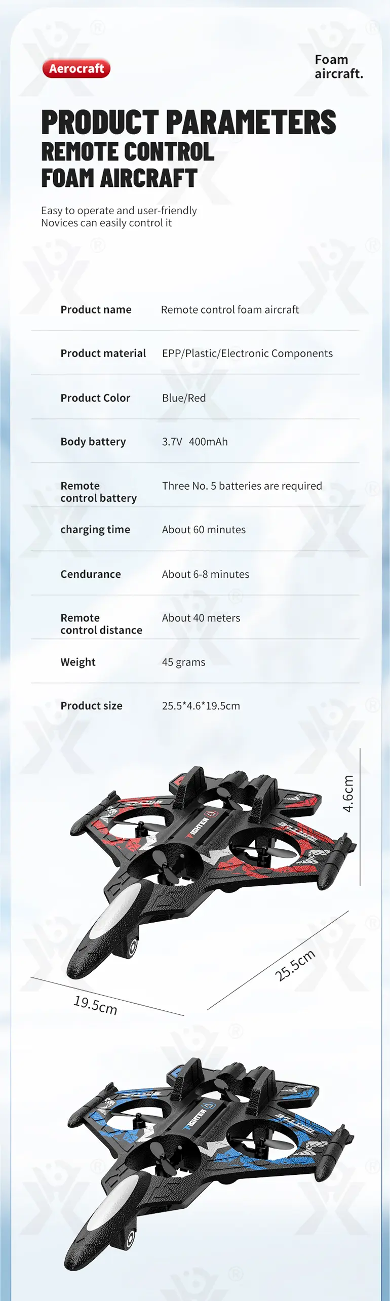Foam RC Airplane, Bulk Fighter Jet Toy Supply (TG5003518) — product detail panel 10