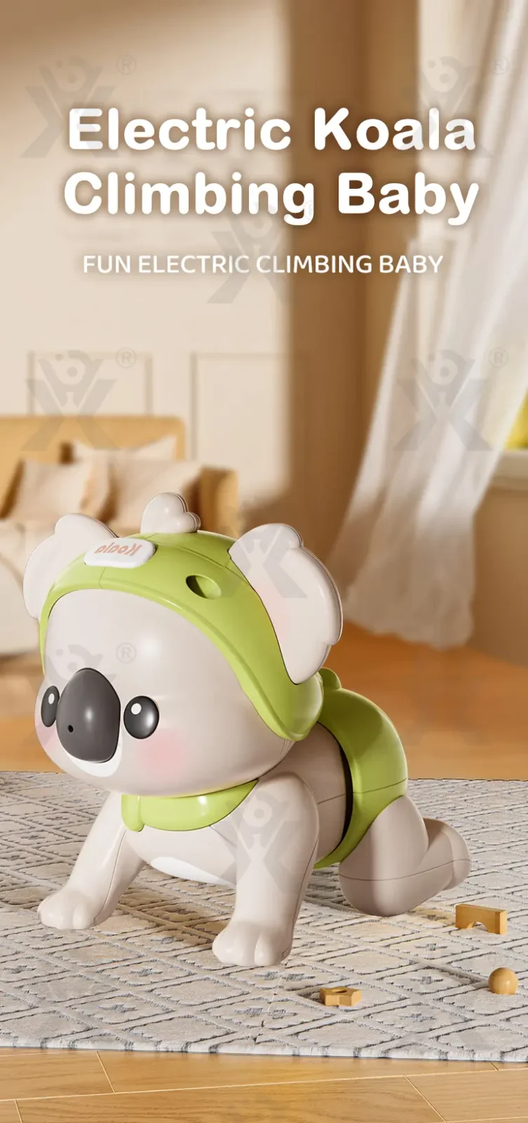 Musical Koala Baby Crawling Toy, Infant Tummy Time Development Learning (TG437759201) — product detail panel 1