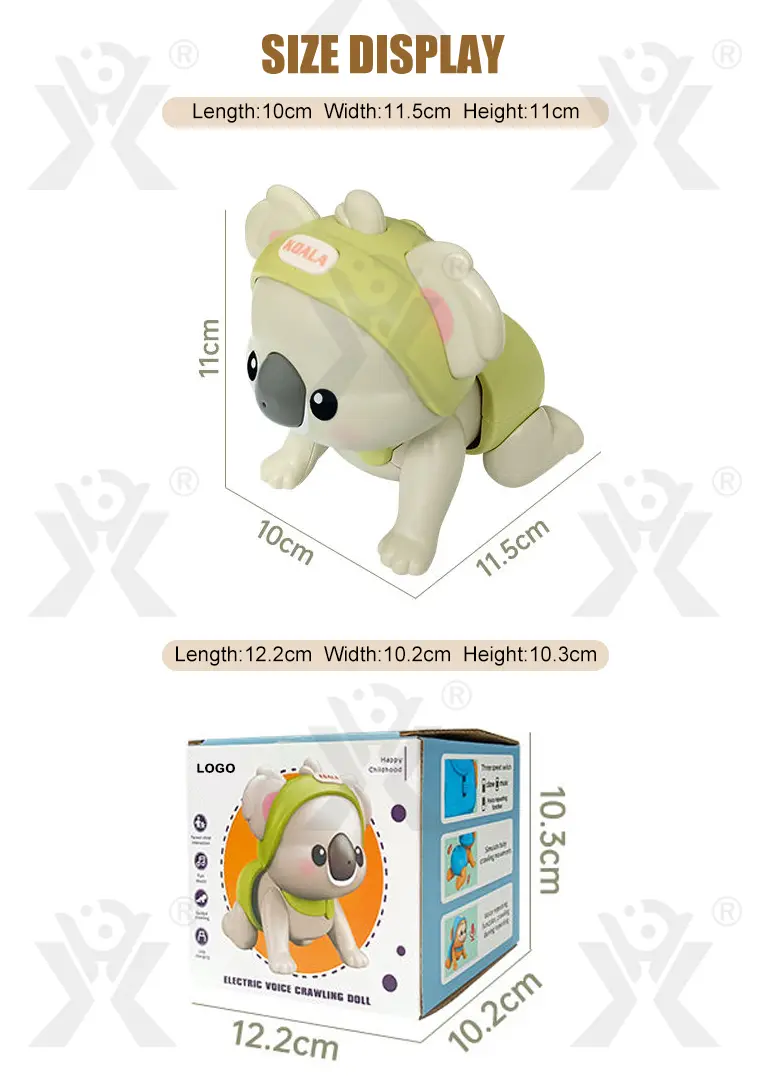 Musical Koala Baby Crawling Toy, Infant Tummy Time Development Learning (TG437759201) — product detail panel 6