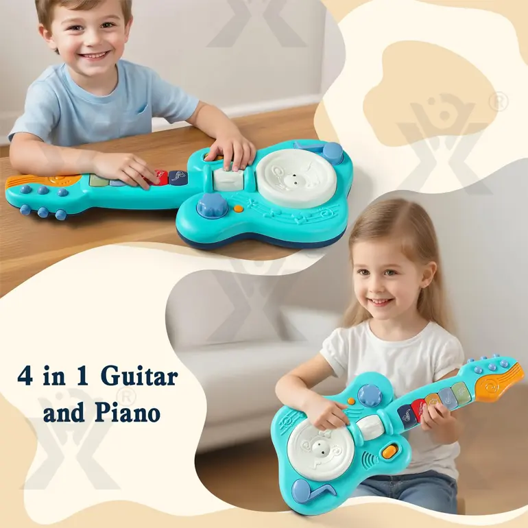 Kids’ Guitar Toys with LED Lights & Sound, Interactive Early Learning Supply (TG4143276) — product detail panel 5