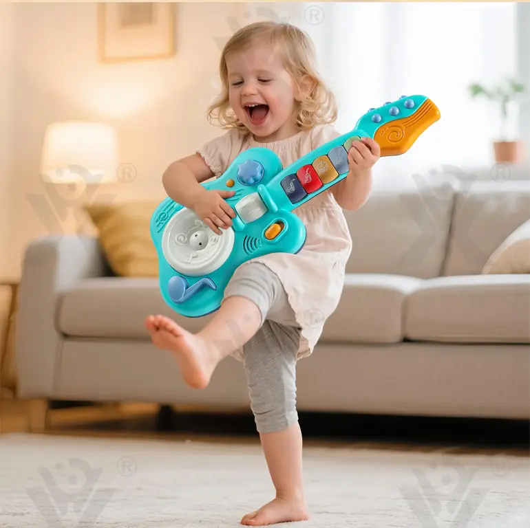 Kids’ Guitar Toys with LED Lights & Sound, Interactive Early Learning Supply (TG4143276) — product detail panel 6