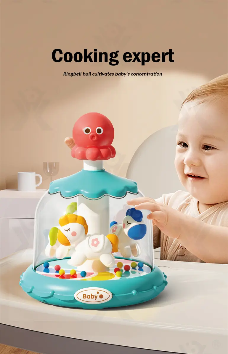 Press and Spin Carousel Toy, Baby Early Education Training (TG5132919) — product detail panel 3