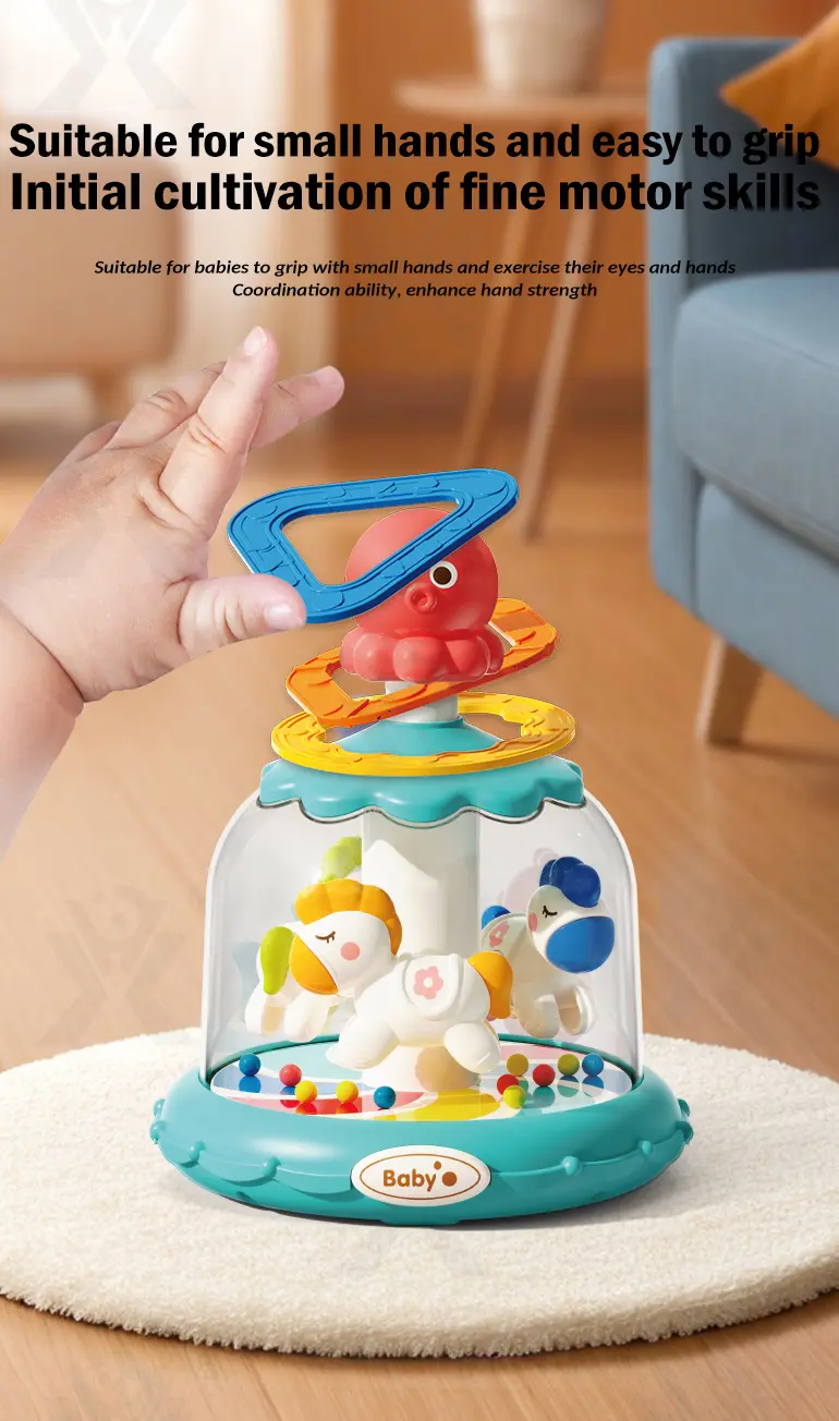 Press and Spin Carousel Toy, Baby Early Education Training (TG5132919) — product detail panel 4