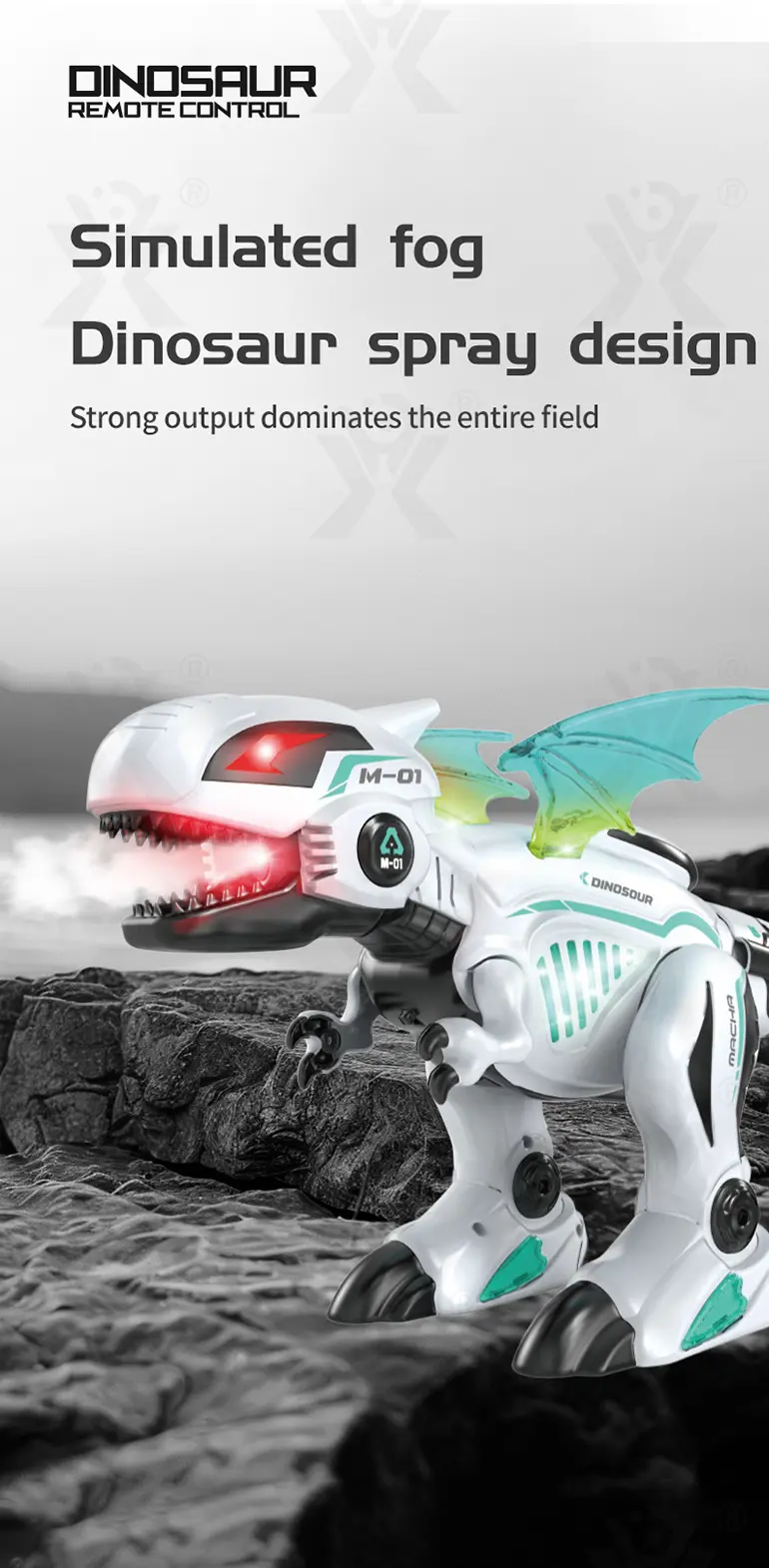 RC Multi-functional Robot Dinosaur Toy with Smoke (TG5003514) — product detail panel 6