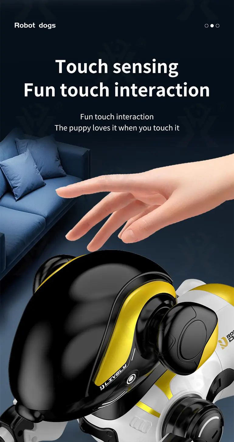 Smart Robot Dog Toy with Voice Control, Remote Control, LED Eyes, Multi-Function Interactive Pet (TG5312892) — product detail panel 4