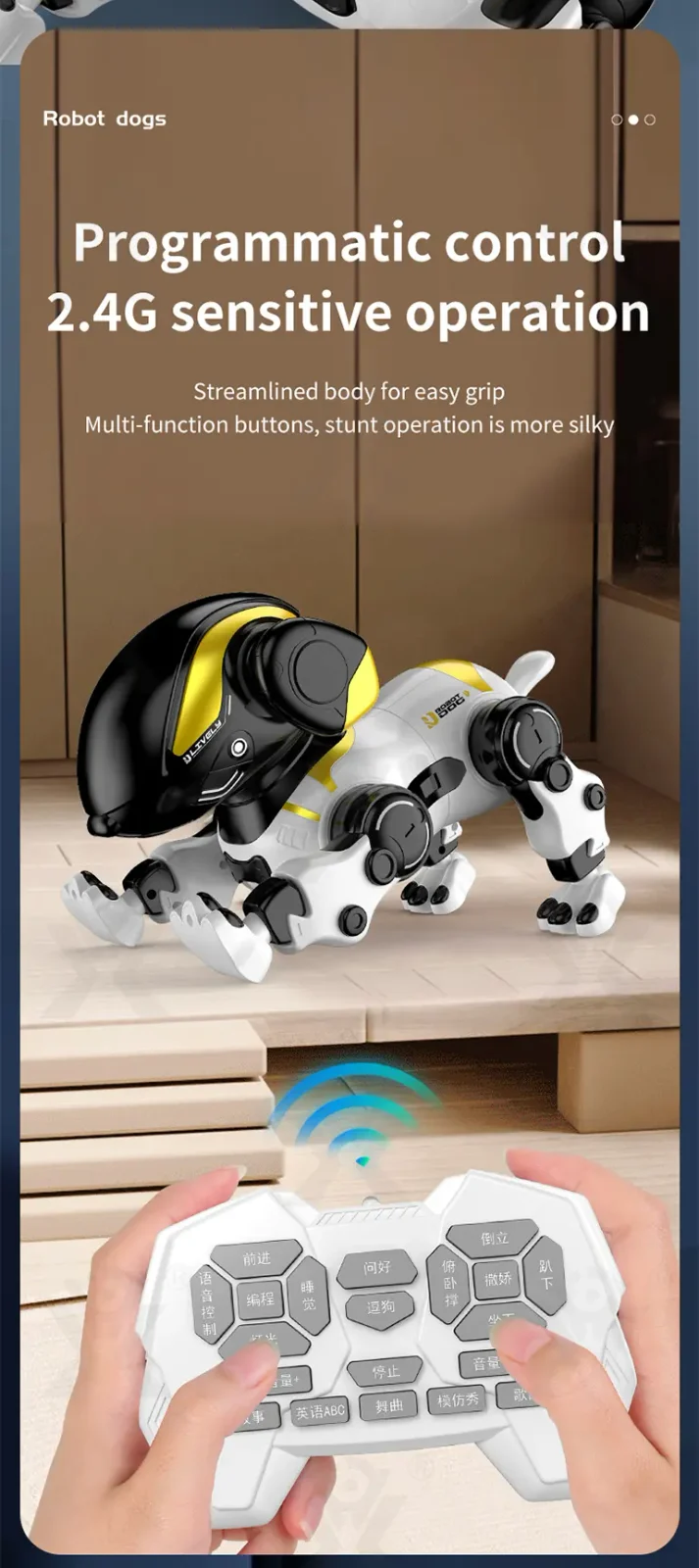 Smart Robot Dog Toy with Voice Control, Remote Control, LED Eyes, Multi-Function Interactive Pet (TG5312892) — product detail panel 5