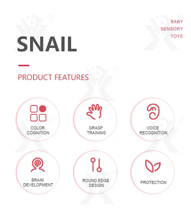 Snail Sensory Toys, Round-Edge Design (TG4834655) — product detail panel 2