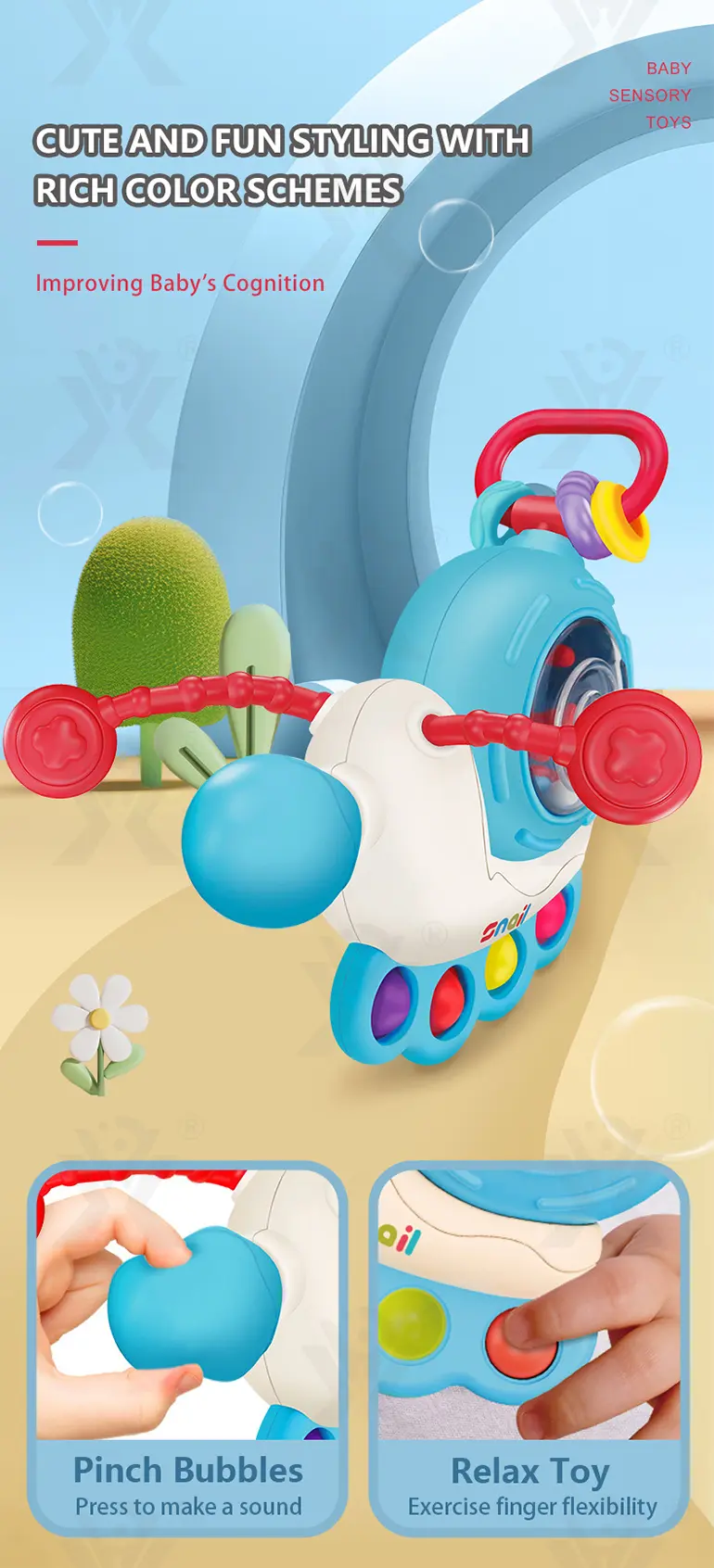 Snail Sensory Toys, Round-Edge Design (TG4834655) — product detail panel 4