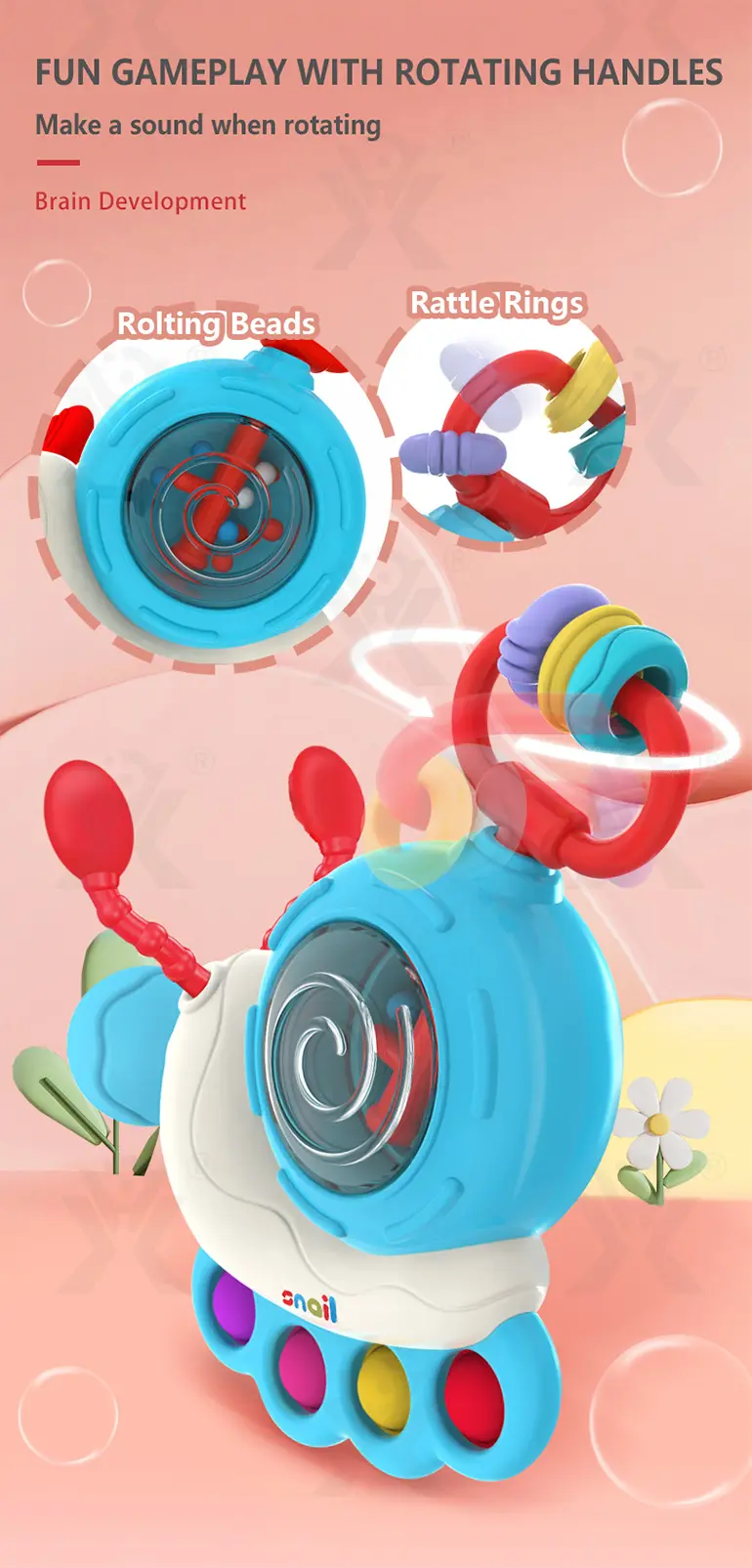 Snail Sensory Toys, Round-Edge Design (TG4834655) — product detail panel 5