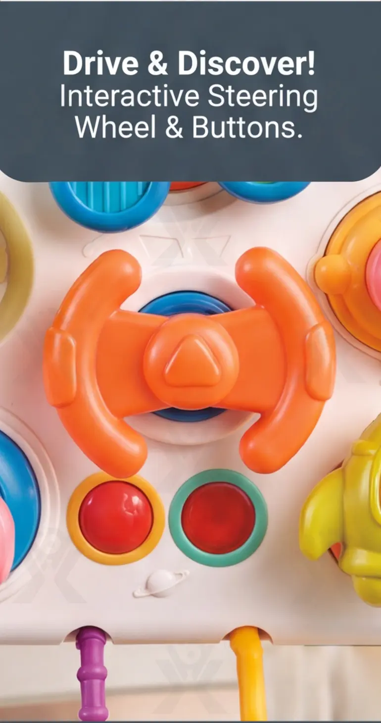 Montessori Busy Board Toys, Spinning, Sliding & Fine Motor Skill Activities Learning Toy (TG5167837) — product detail panel 3