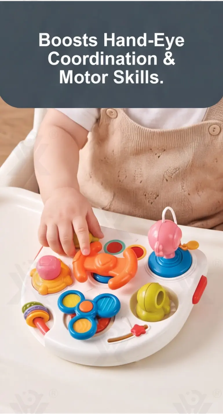 Montessori Busy Board Toys, Spinning, Sliding & Fine Motor Skill Activities Learning Toy (TG5167837) — product detail panel 5