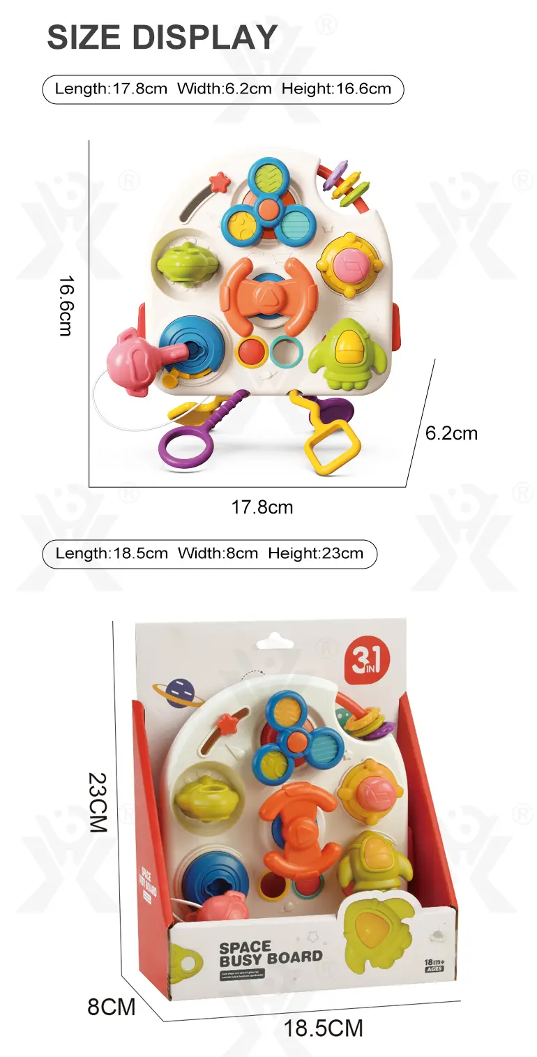 Montessori Busy Board Toys, Spinning, Sliding & Fine Motor Skill Activities Learning Toy (TG5167837) — product detail panel 9