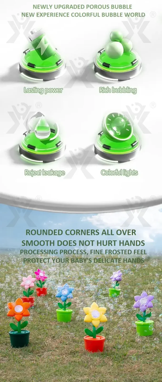 Sunflower Bubble Machine with Music & Lights for Kids (TG4872259) — product detail panel 3