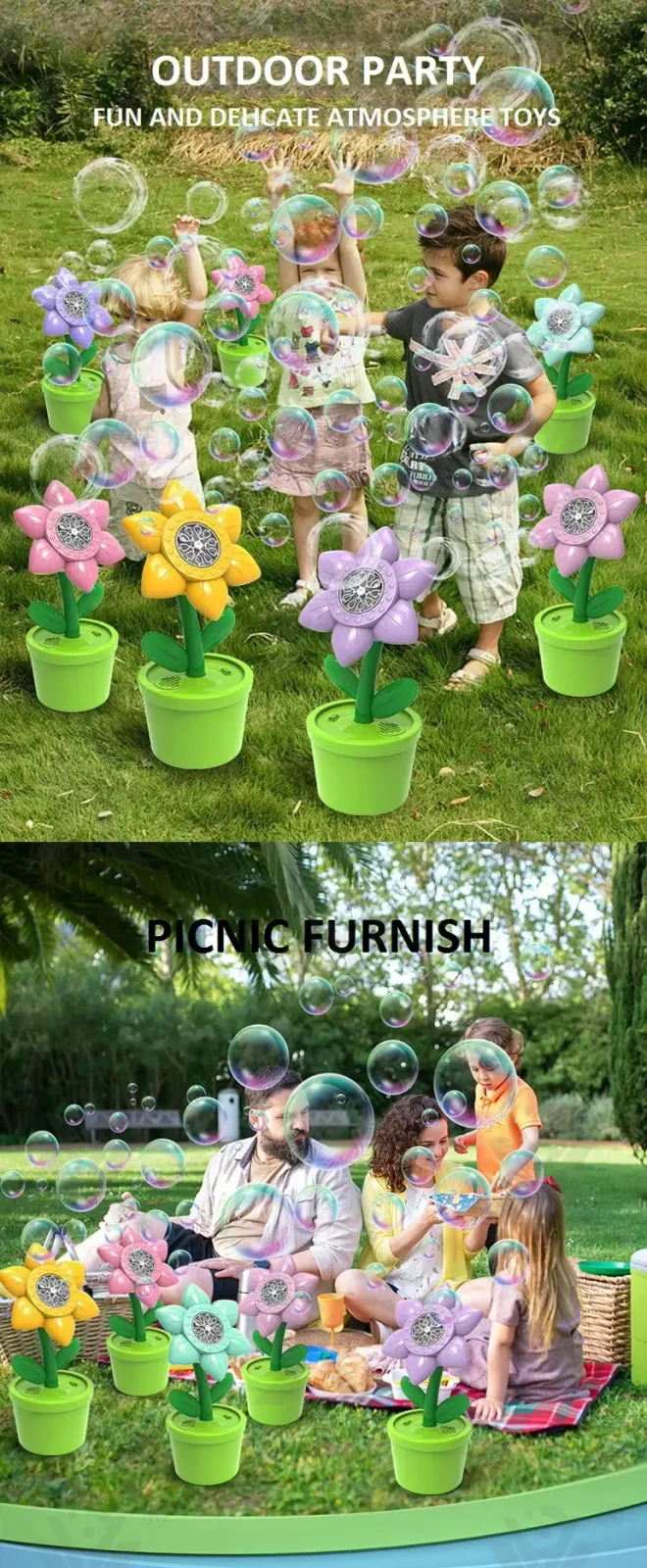 Sunflower Bubble Machine with Music & Lights for Kids (TG4872259) — product detail panel 4