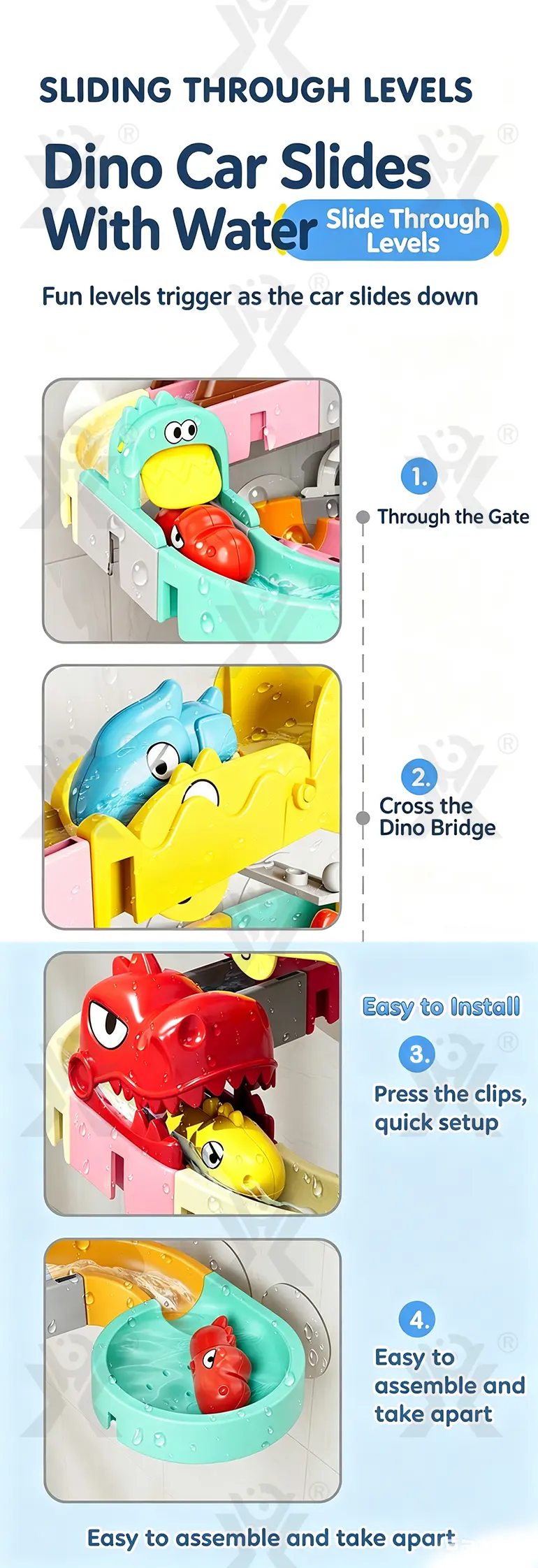 Bath Toys, Water Slide Building Toy for Toddlers (TG4976524) — product detail panel 4