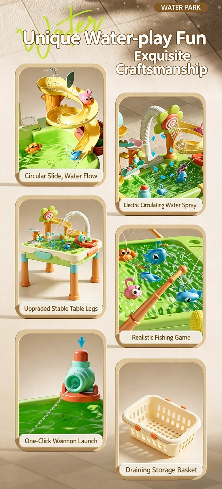 Water Table Toy, Children’s Play Sink Supply (TG5241956) — product detail panel 2