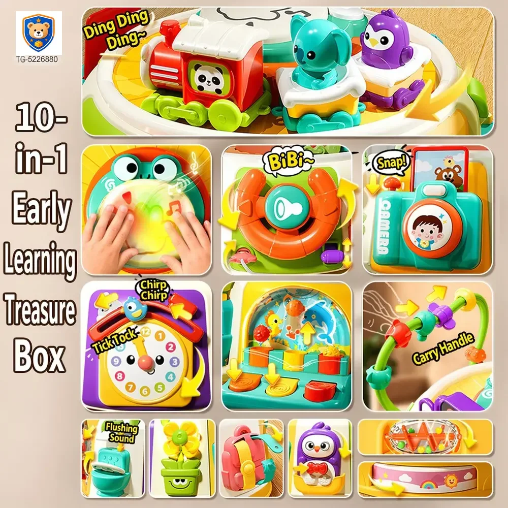 10-in-1 Activity Cube Toys, Educational Rotating Activity Busy Box Toy — product view 2