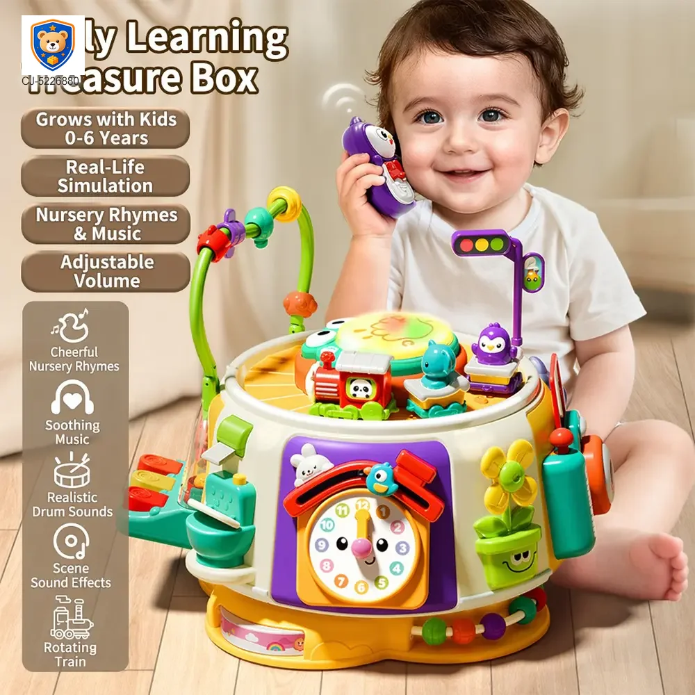 10-in-1 Activity Cube Toys, Educational Rotating Activity Busy Box Toy — product view 3