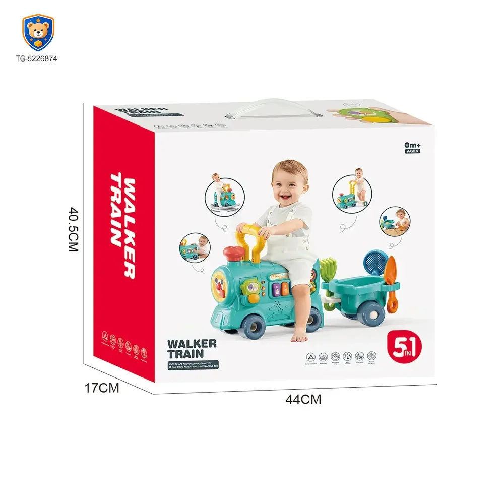 Multifunctional Baby Steam Walker Train Toy, 5-in-1 Activity Ride Toy — product view 5