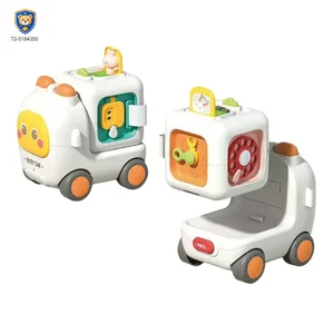 Take-Apart Busy Bus, 6-in-1 Baby Activity Cube Bus Toy with Lights & Music