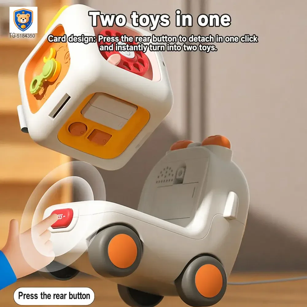 Take-Apart Busy Bus, 6-in-1 Baby Activity Cube Bus Toy with Lights & Music — product view 2