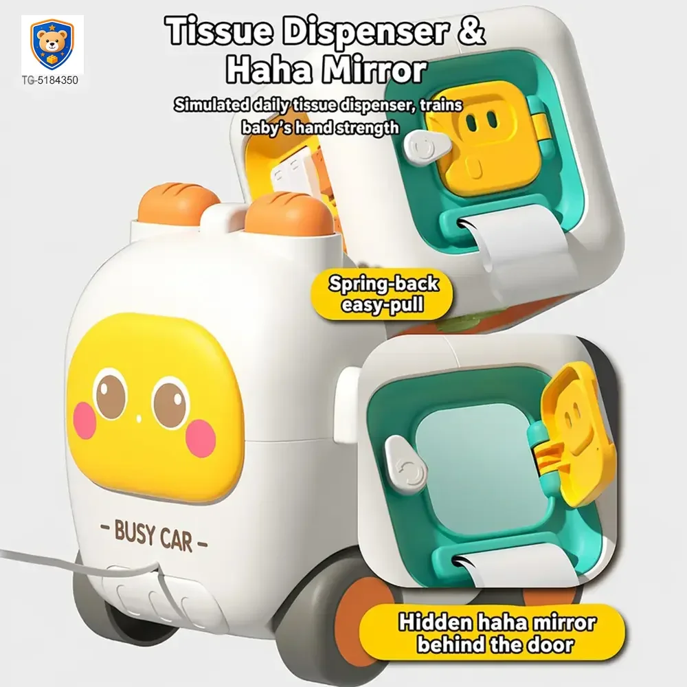 Take-Apart Busy Bus, 6-in-1 Baby Activity Cube Bus Toy with Lights & Music — product view 3