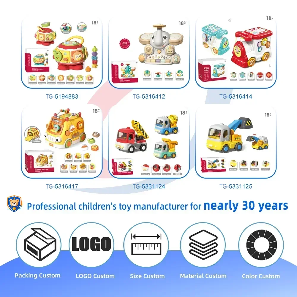 Take-Apart Busy Bus, 6-in-1 Baby Activity Cube Bus Toy with Lights & Music — product view 4