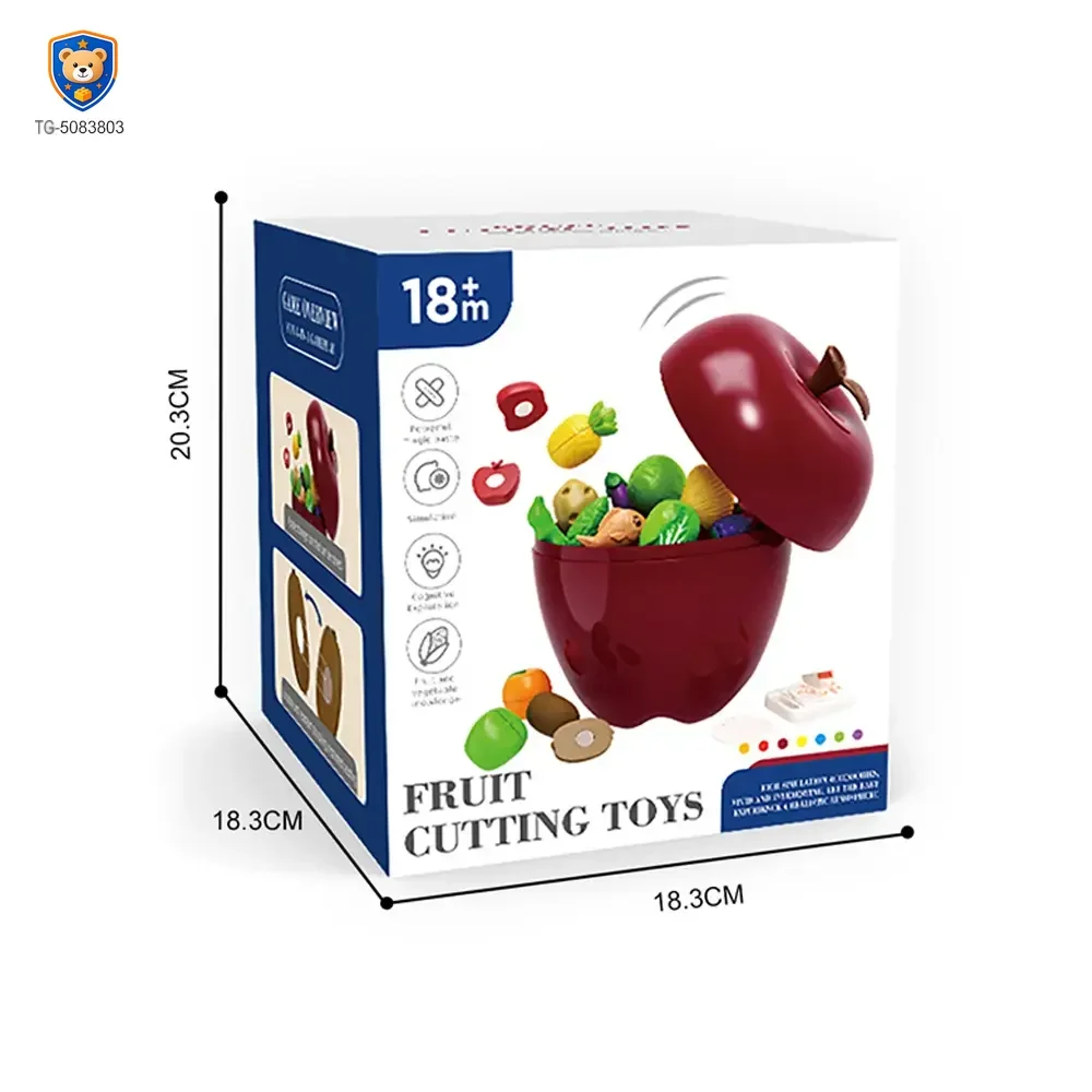 Pretend Play Kitchen Cutting Fruits Vegetables Toys — product view 4