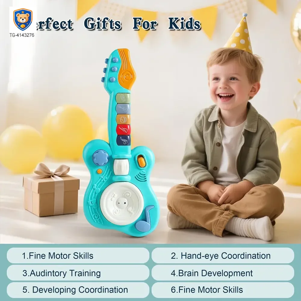 Kids’ Guitar Toys with LED Lights & Sound, Interactive Early Learning Supply — product view 2