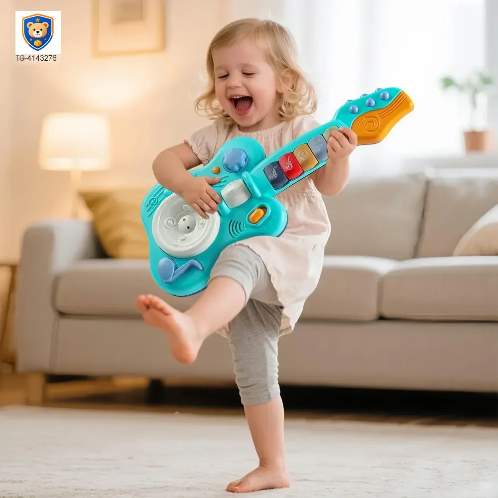 Kids’ Guitar Toys with LED Lights & Sound, Interactive Early Learning Supply — product view 3