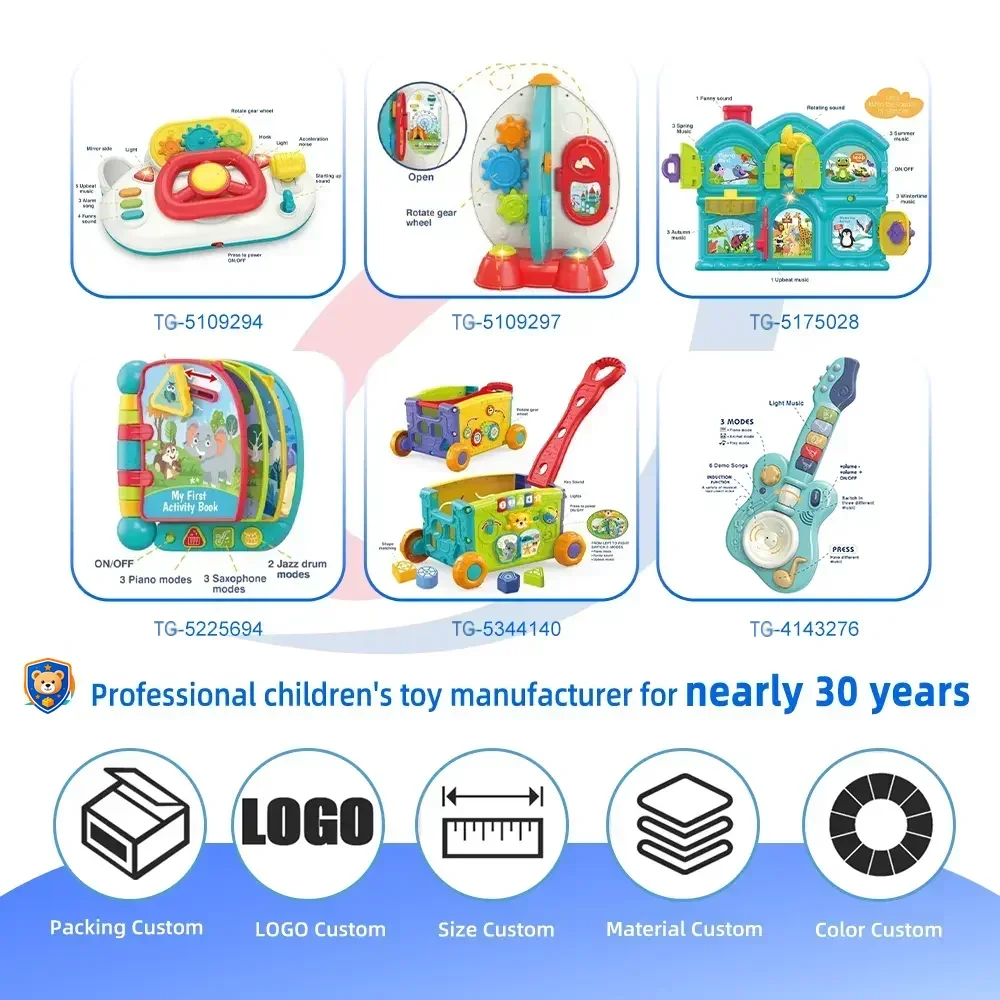 Kids’ Guitar Toys with LED Lights & Sound, Interactive Early Learning Supply — product view 7