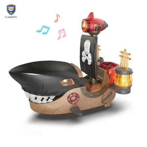 Gear Mecha Shark Pirate Ship Toy, Light and Music Full Functions, Battery-Operated Educational Kids Toys