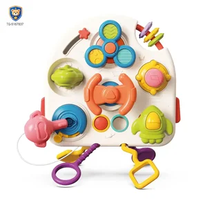 Montessori Busy Board Toys, Spinning, Sliding & Fine Motor Skill Activities Learning Toy