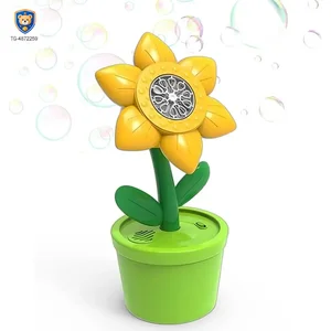 Sunflower Bubble Machine with Music & Lights for Kids