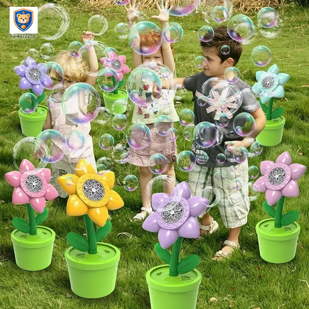 Sunflower Bubble Machine with Music & Lights for Kids — product view 4