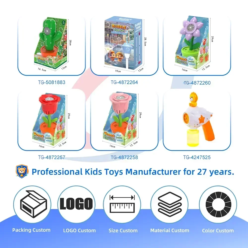 Sunflower Bubble Machine with Music & Lights for Kids — product view 5