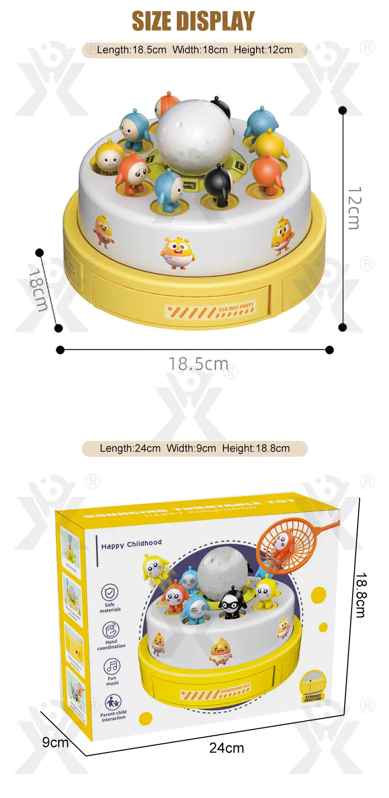 Bouncing and Catching Game Toy, Egg Party Theme (TG4377590) — product detail panel 9