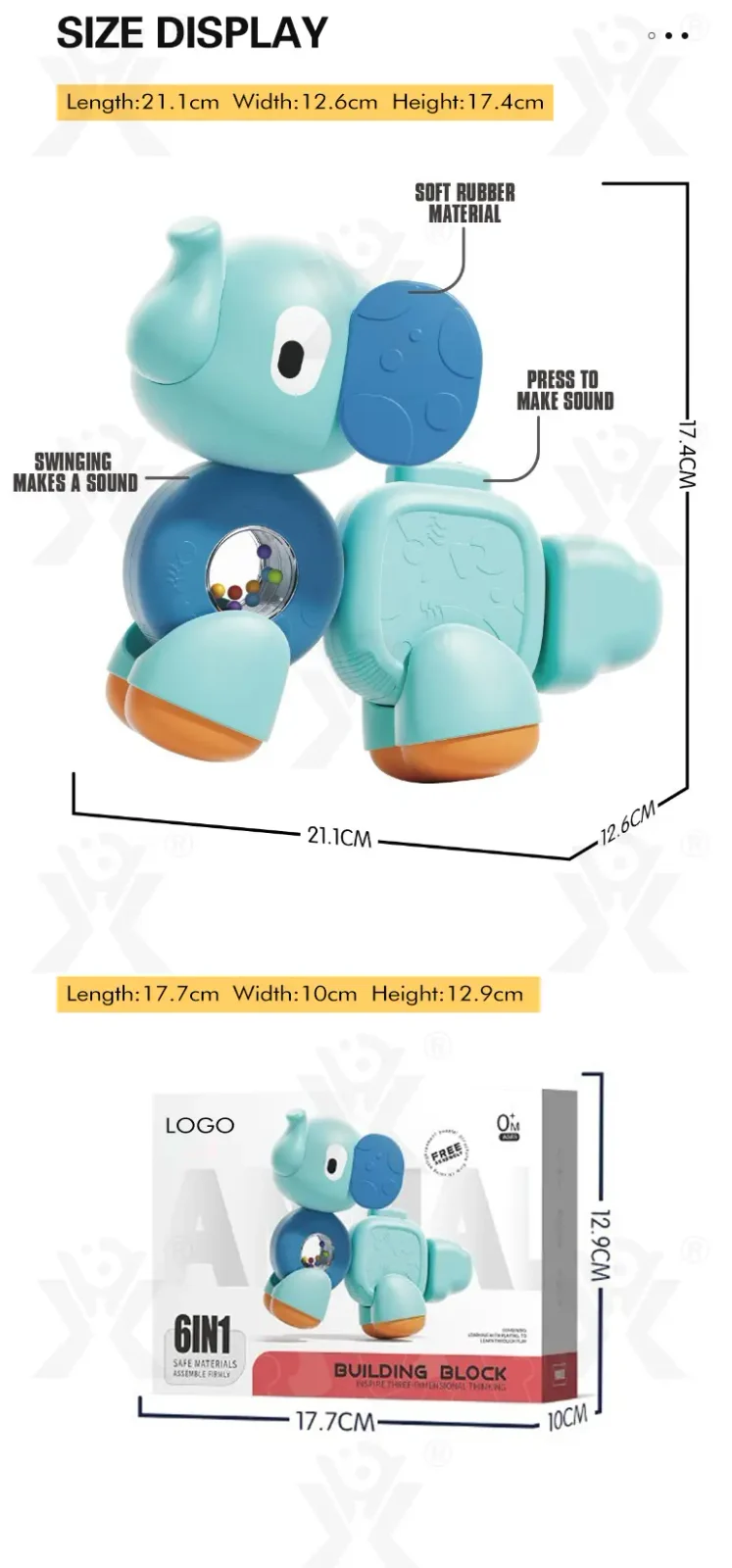 Modular Elephant Building Block (TG4521119) — product detail panel 9