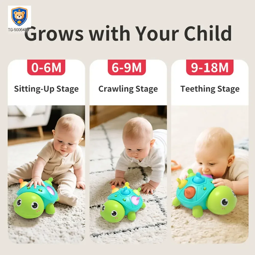 Crawling Turtle, Child-Safe Silicone — product view 3
